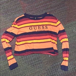 Striped Guess long sleeve t shirt.